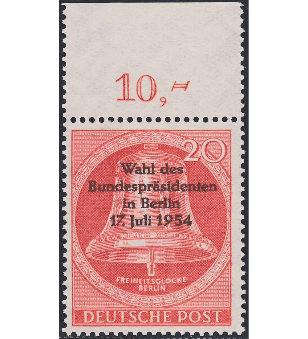 Berlin Nr. 118 postfrisch Wahl d. Bundesprsident 1954 Oberrandmarke