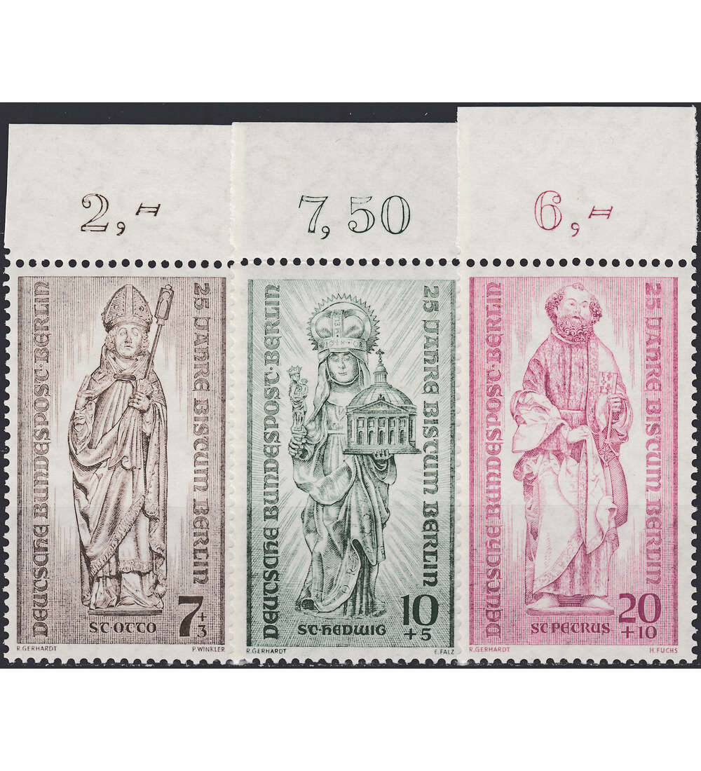 Berlin Nr. 132-134 postfrisch 25 Jahre Bistum Berlin 1955 Oberrandsatz