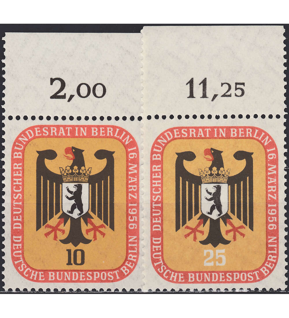 Berlin Nr. 136-137 postfrisch  Bundesrat in Berlin 1956  Oberrandsatz