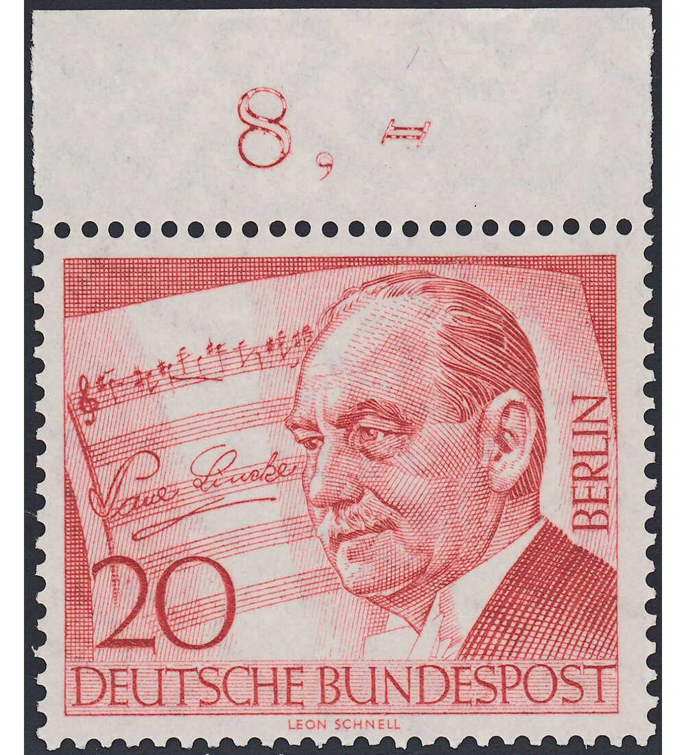 Berlin Nr. 156 postfrisch  Paul Linke 1956  Oberrandmarke