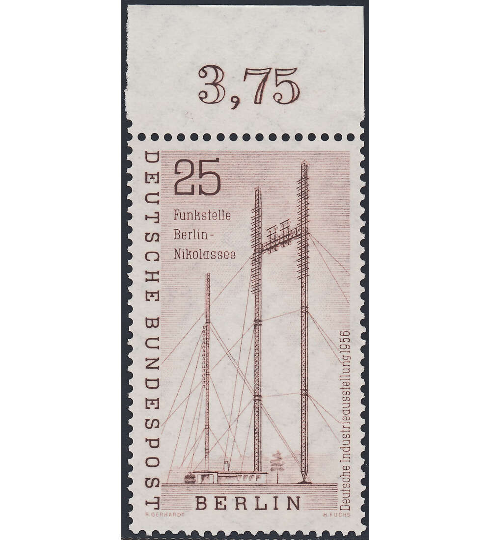 Berlin Nr. 157 postfrisch Dt. Industrie Ausstellung 56 Oberrandmarke