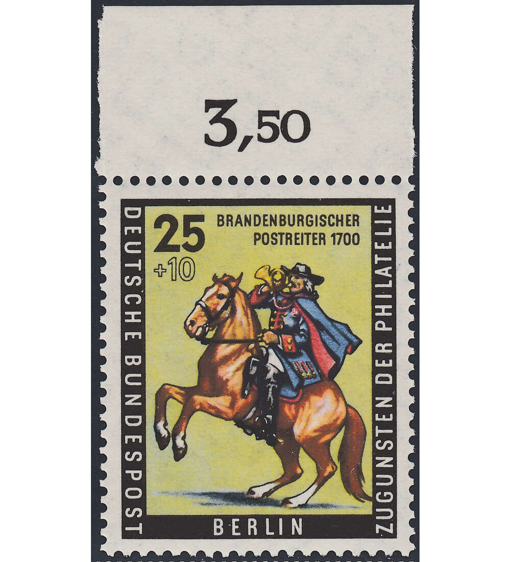 Berlin Nr. 158 postfrisch  Tag der Briefmarke 1956  Oberrandmarke