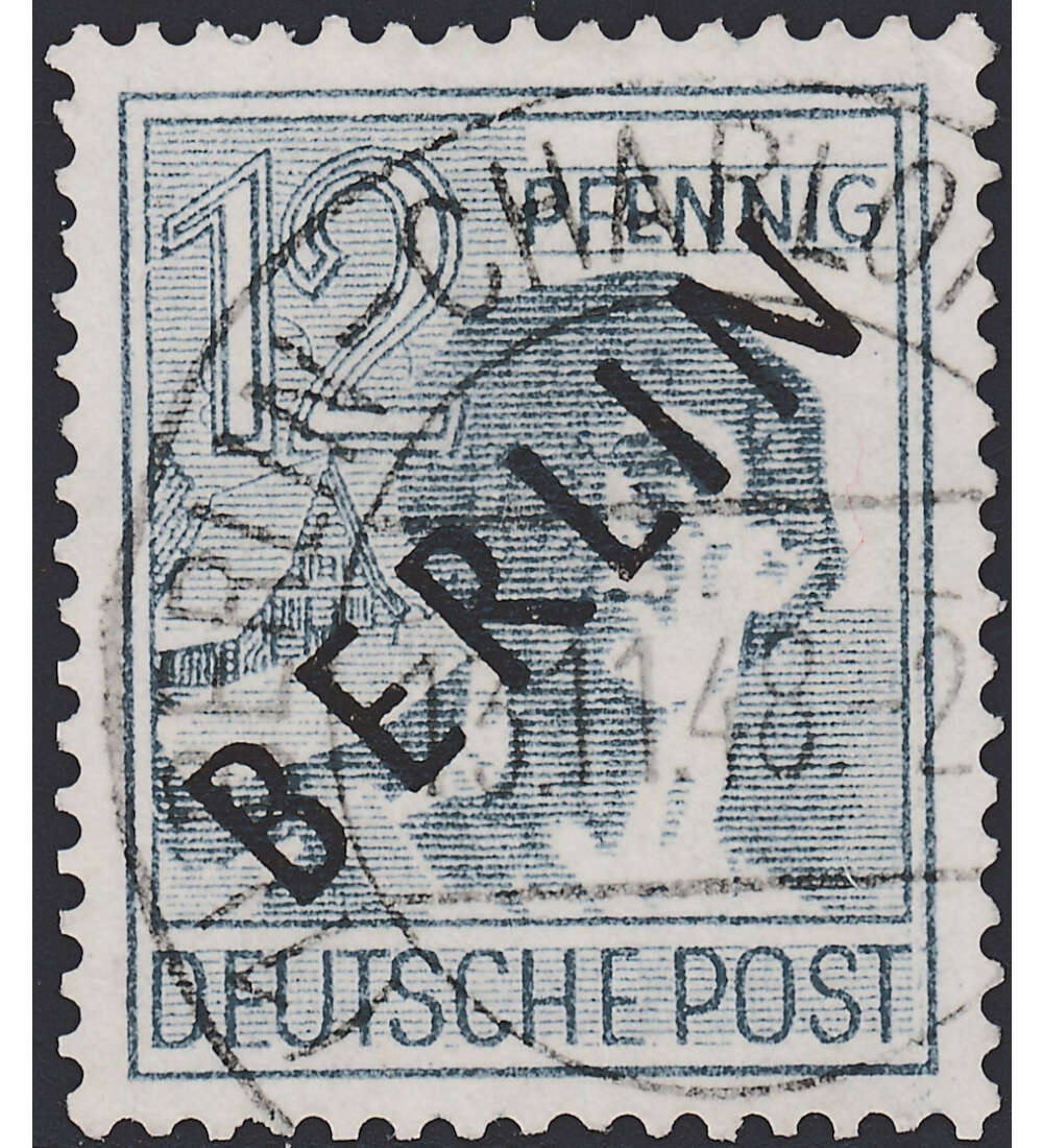 Berlin Nr. 5 gestempelt 12 Pfg. - Schwarzaufdruck