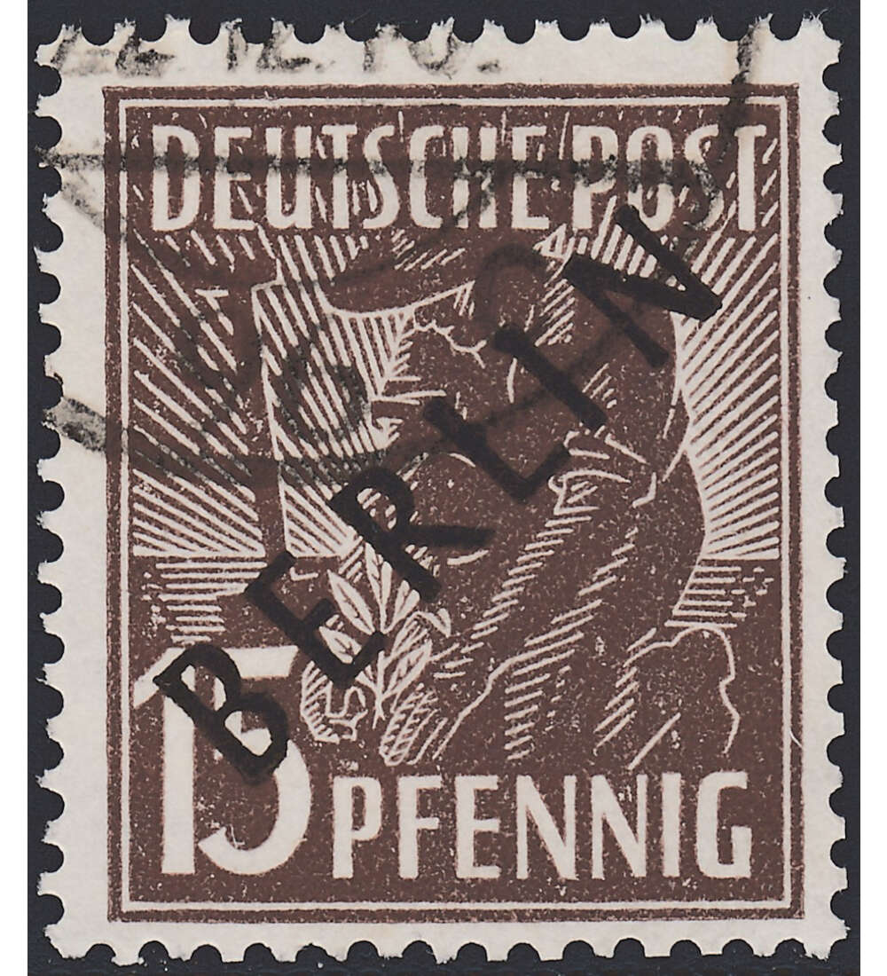 Berlin Nr. 6 gestempelt 15 Pfg. - Schwarzaufdruck