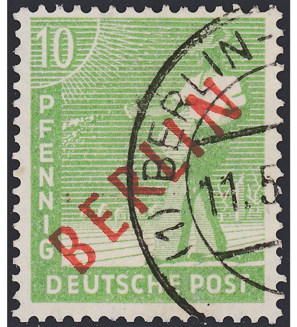 Berlin Nr. 24 gestempelt 10 Pfg. - Rotaufdruck