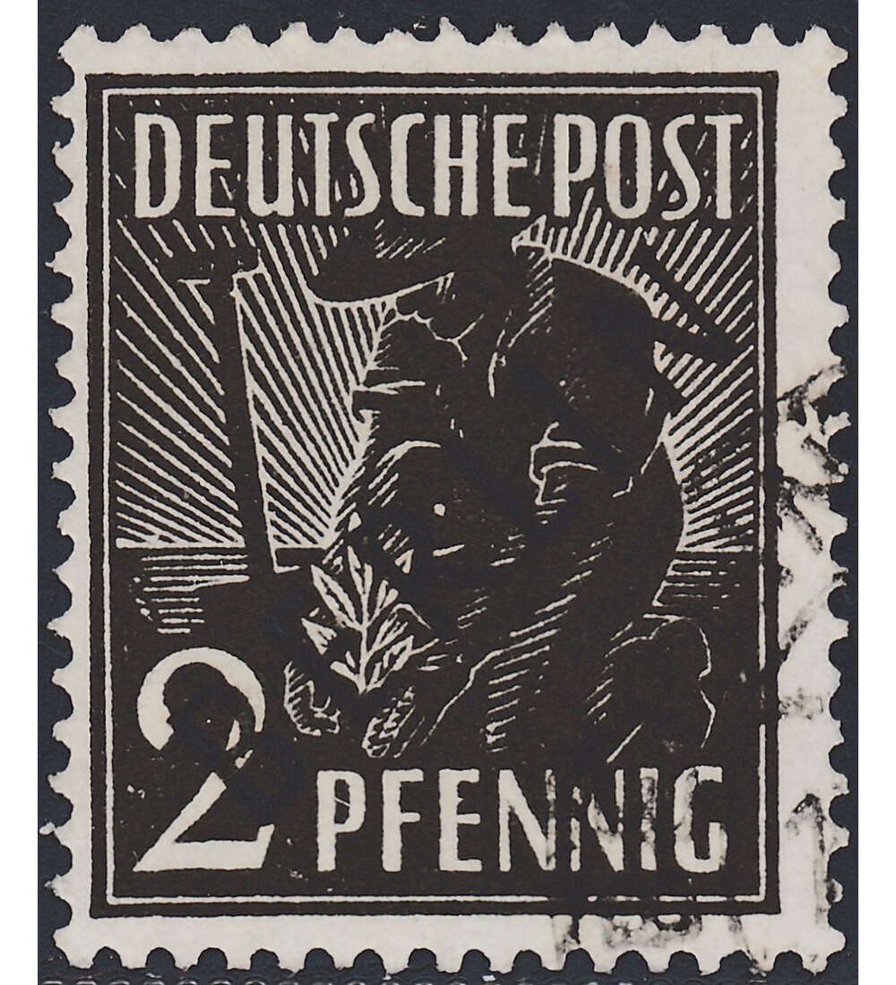 Berlin Nr. 1 gestempelt 2 Pfg. - Schwarzaufdruck geprft