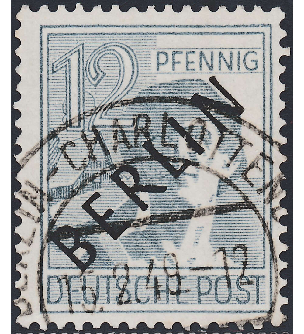 Berlin Nr. 5 gestempelt 12 Pfg. - Schwarzaufdruck geprft