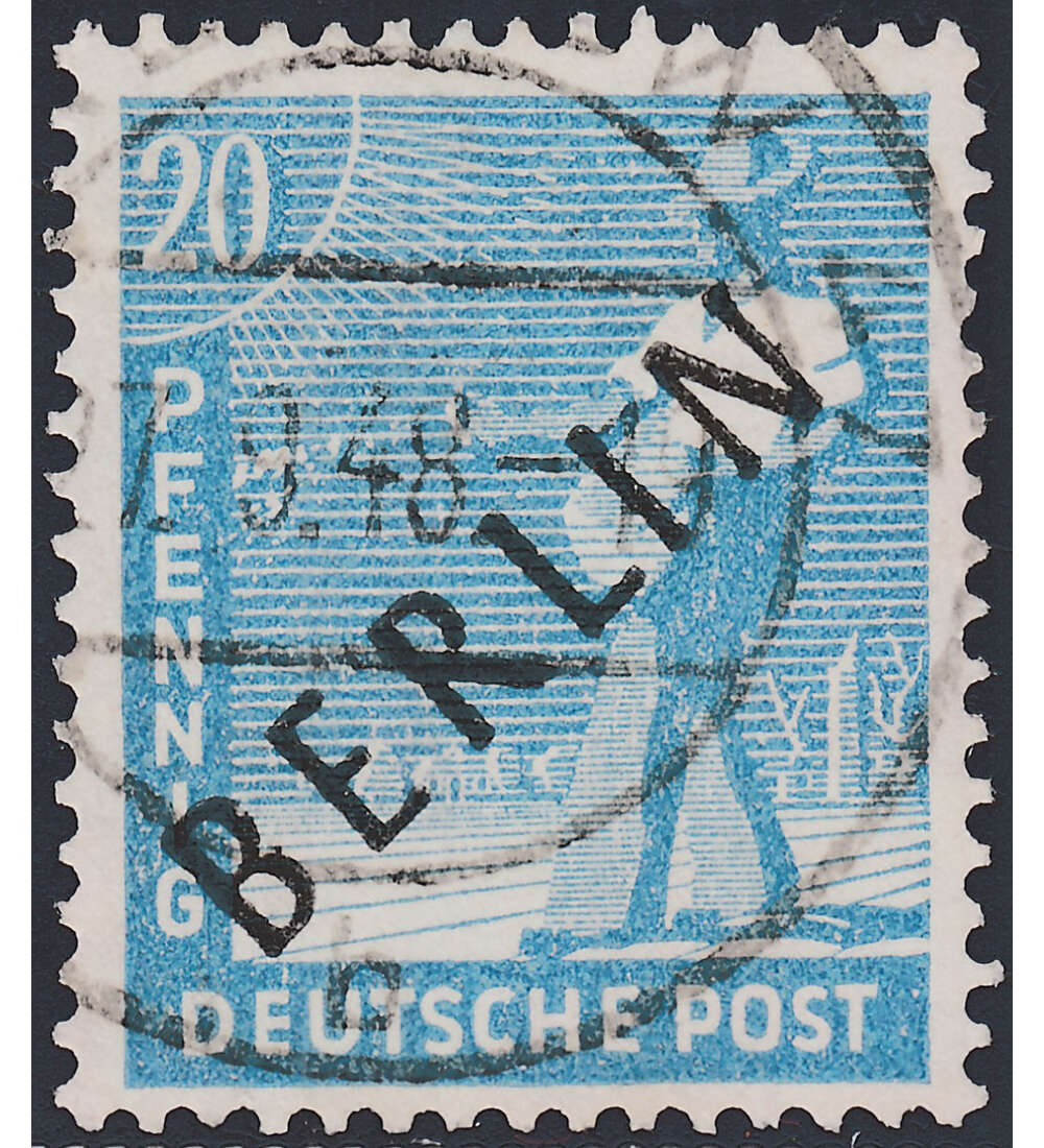 Berlin Nr. 8 gestempelt 20 Pfg. - Schwarzaufdruck geprft
