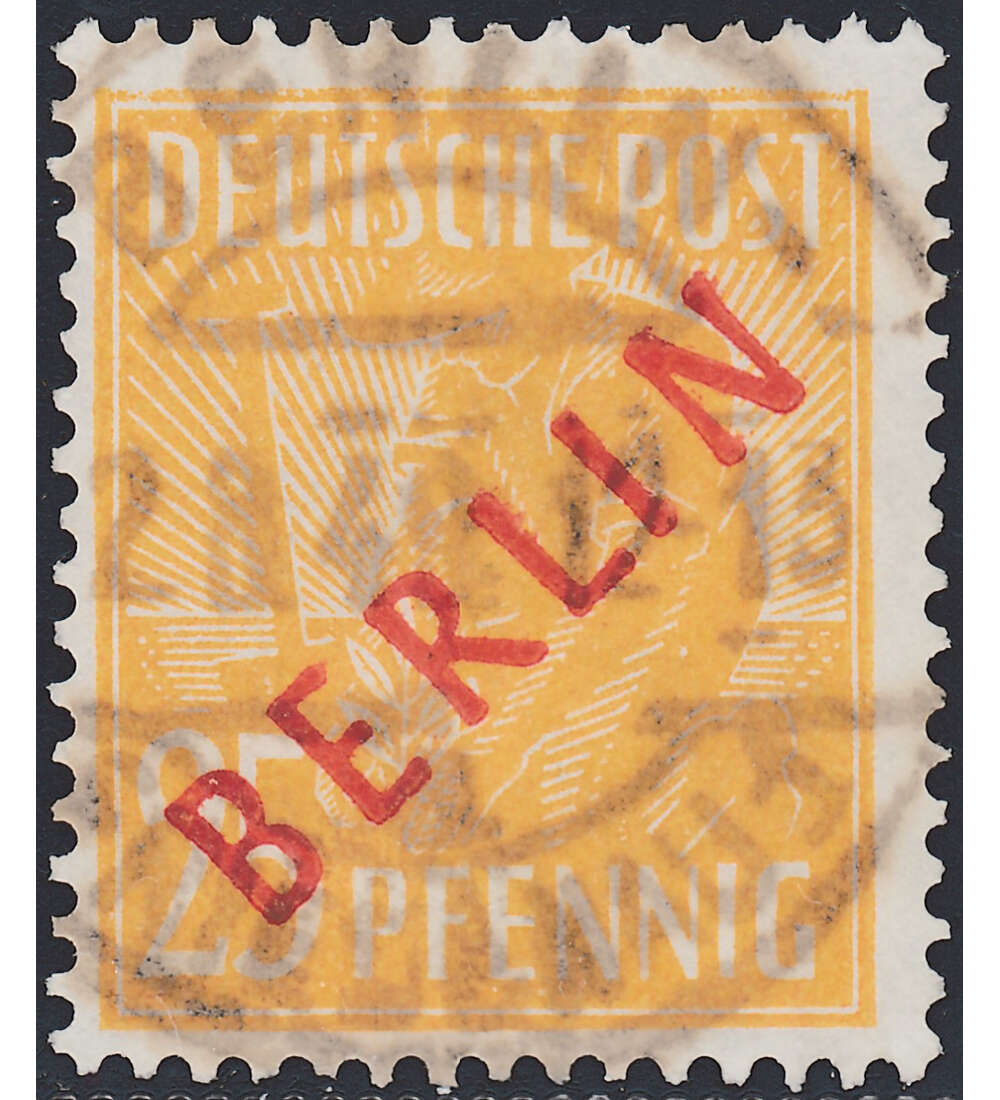 Berlin Nr. 27 gestempelt 25 Pfg. - Rotaufdruck geprft