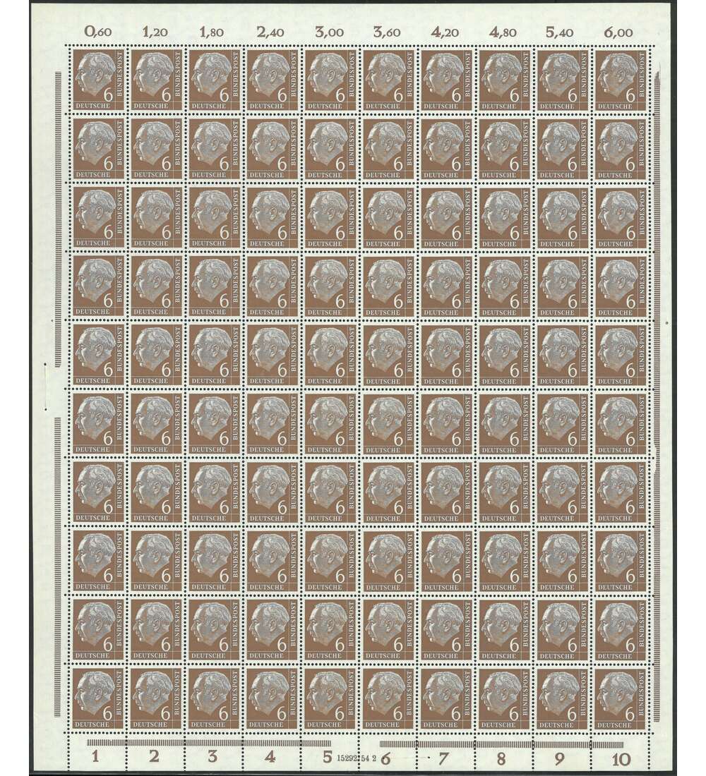 BRD Bund Nr. 180 postfrisch ** Bogen