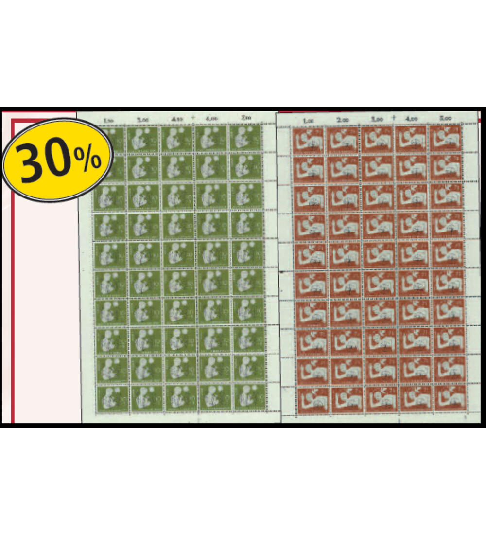 BRD Nr. 232-233 postfrisch Bogensatz Jugend 1956