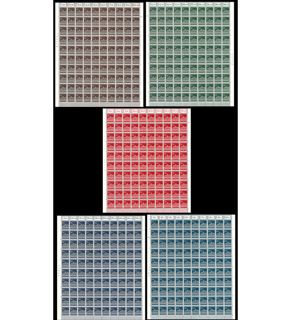 BRD Nr. 506-510 postfrisch Bogensatz Brandenburger Tor 1966