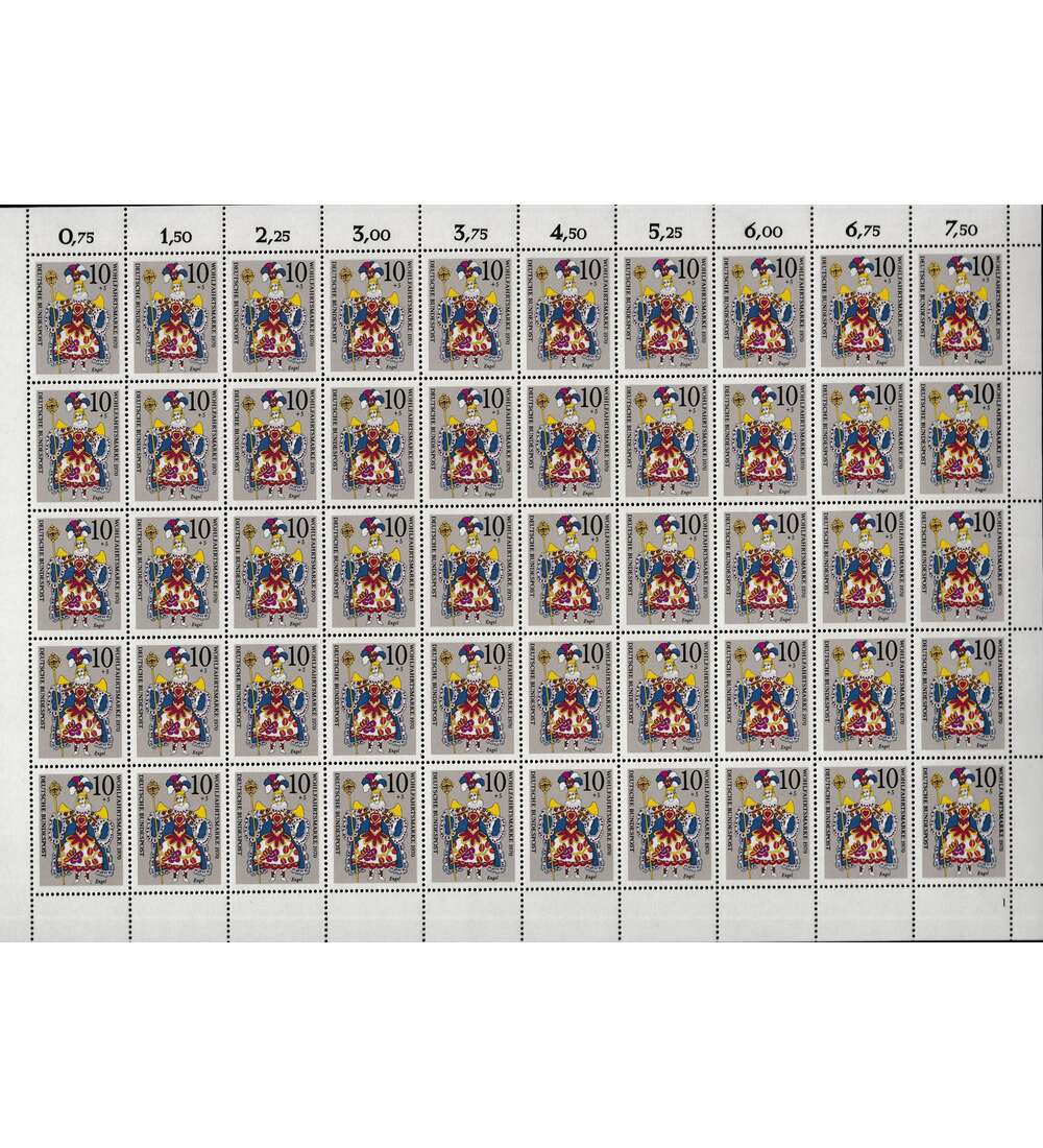 BRD Nr. 655 postfrisch Bogen Weihnachten 1970