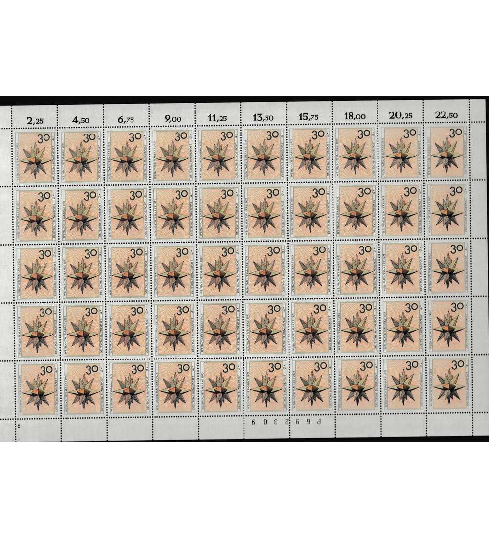 BRD Nr. 790 postfrisch Bogen Weihnachten 1973