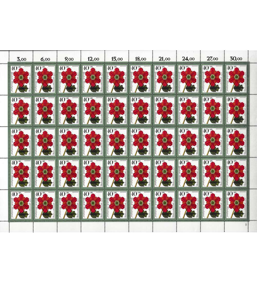 BRD Nr. 824 postfrisch Bogen Weihnachten 1974