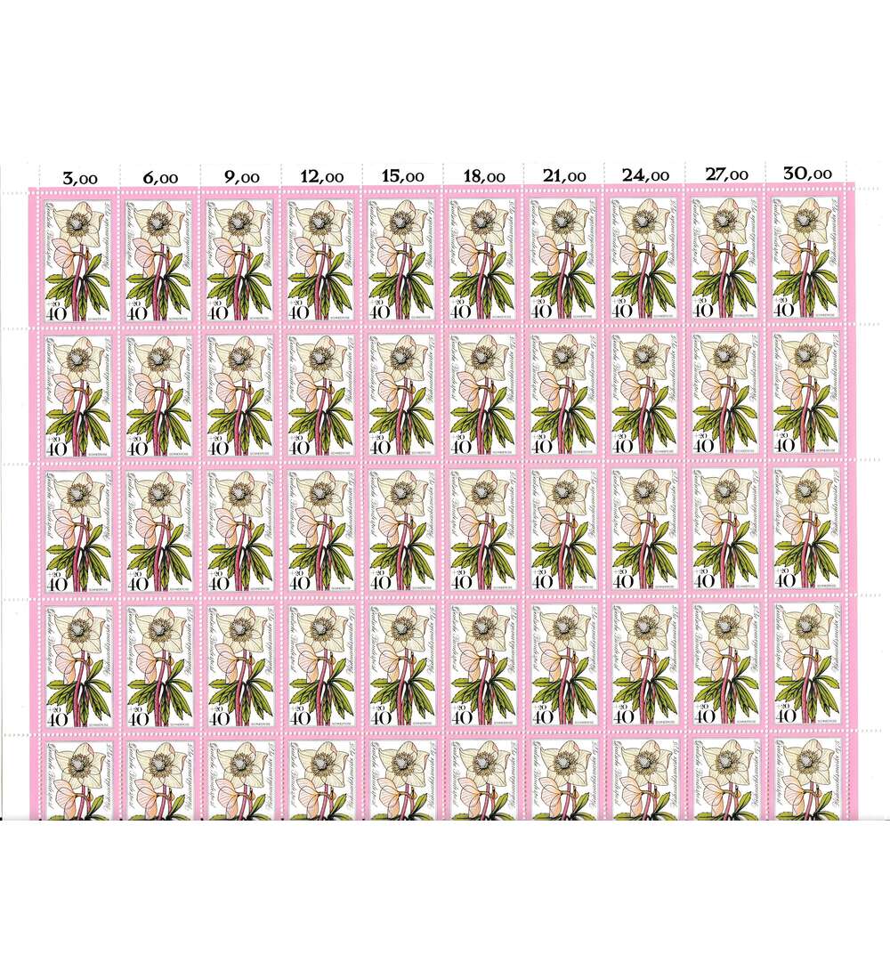 BRD Nr. 874 postfrisch Bogen Weihnachten 1975