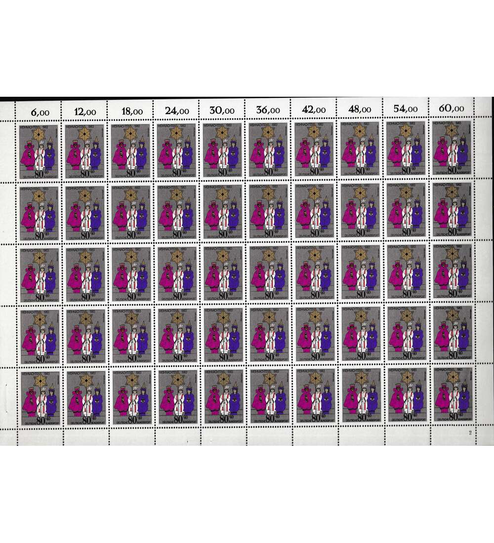 BRD Nr. 1196 postfrisch Bogen Weihnachten 1983