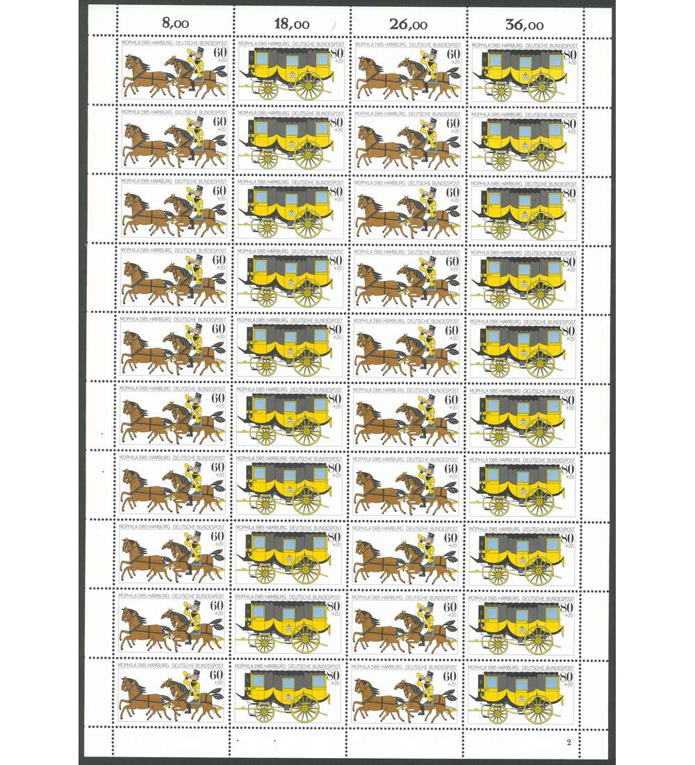 BRD Bund Nr. 1255-1256 postfrisch ** Zusammendruckbogen