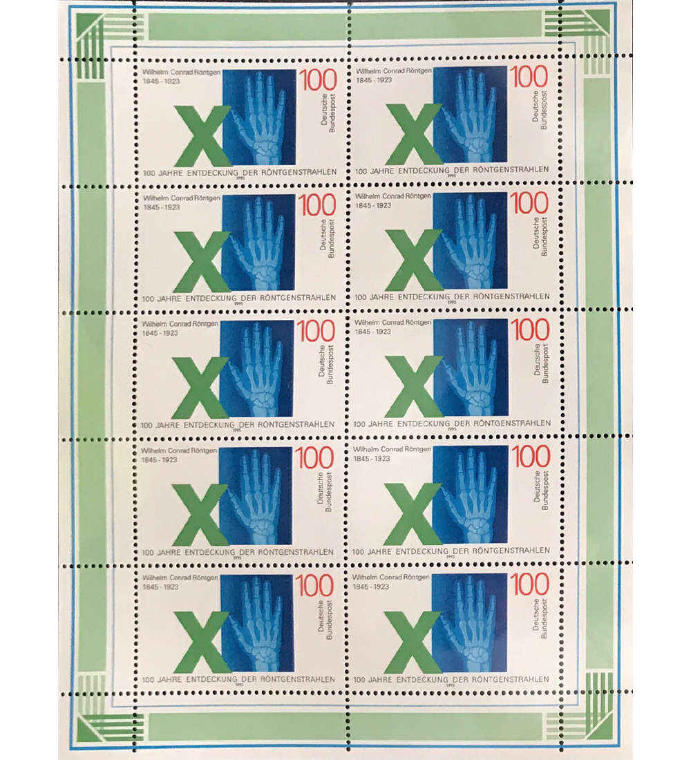BRD Nr. 1784 postfrisch Kleinbogen Rntgen 1995