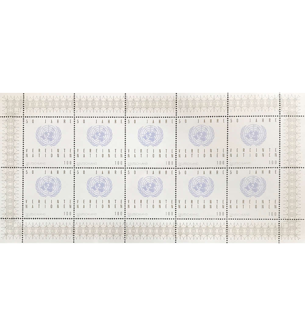 BRD Nr. 1804 postfrisch Kleinbogen 50 Jahre UNO 1995