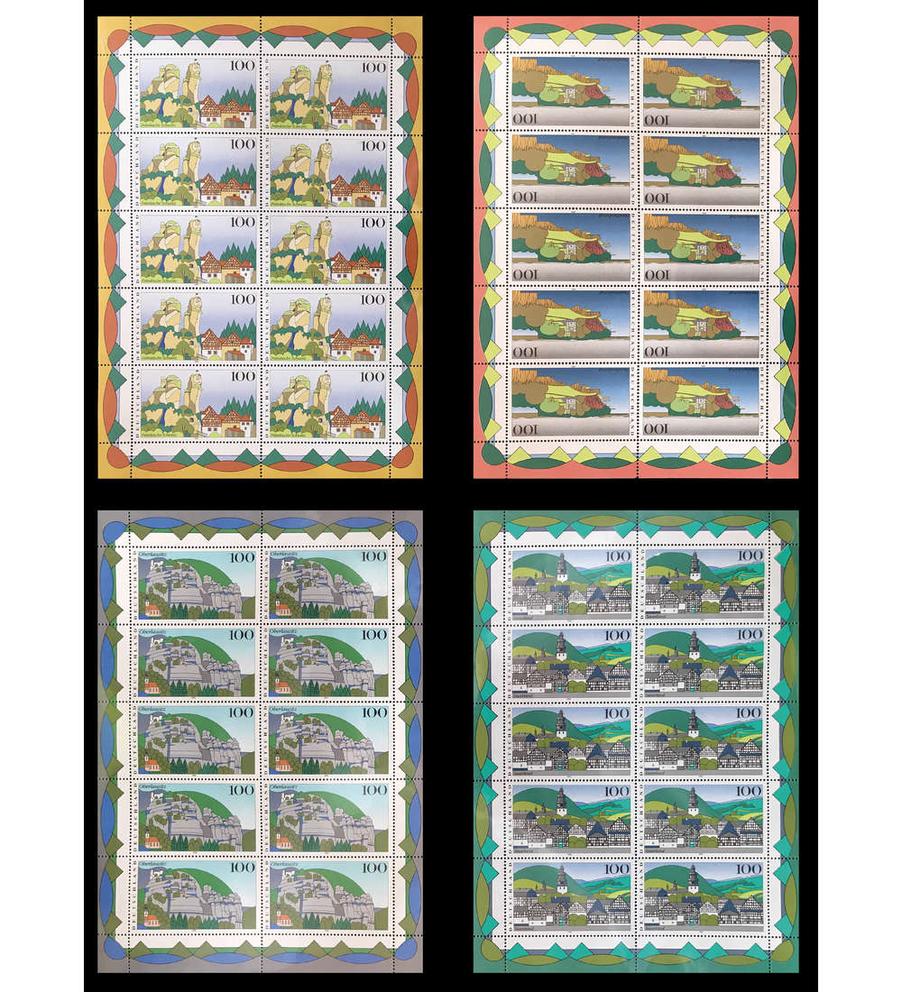 BRD Nr. 1807-1810 postfrisch Kleinbogen-Satz Bilder aus Deutschland 1995