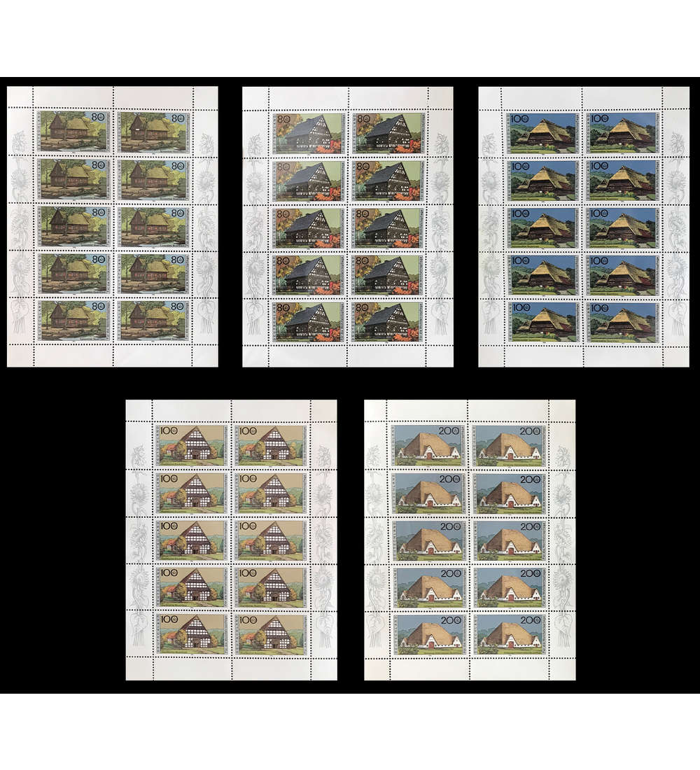 BRD Bund Nr. 1883-1887 postfrisch ** Kleinbogen-Satz Bauernhuser Wohlfahrt 1996
