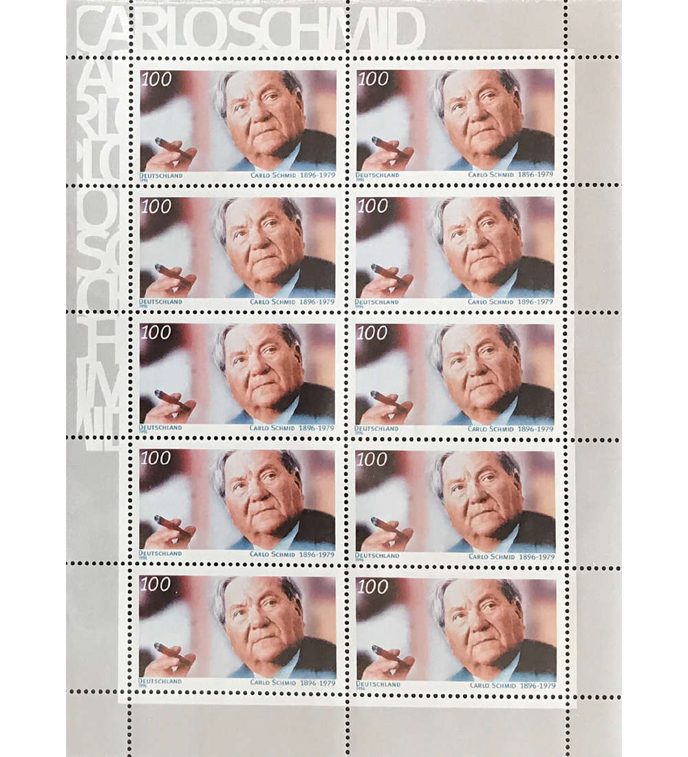 BRD Bund Nr. 1894 postfrisch ** Kleinbogen Carlo Schid 1996