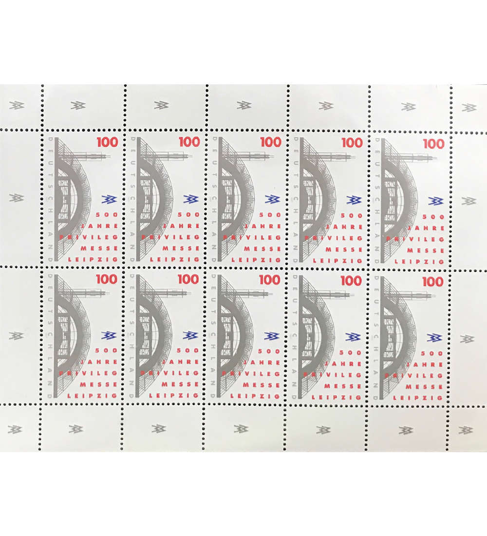 BRD Bund Nr. 1905 postfrisch ** Kleinbogen Messe Leipzig 1997