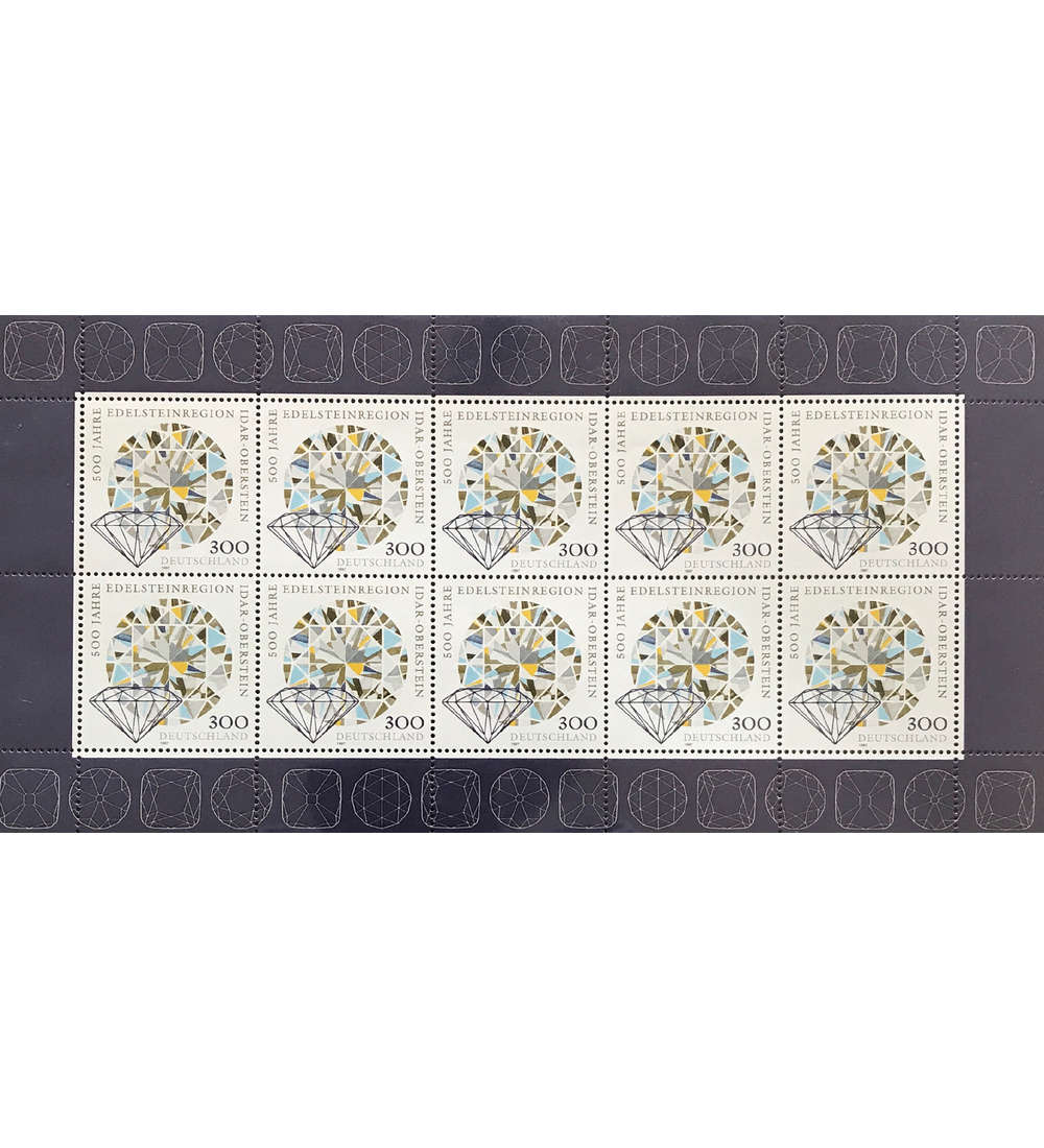BRD Bund Nr. 1911 postfrisch ** Kleinbogen Edelstein Idar-Oberstein 1997