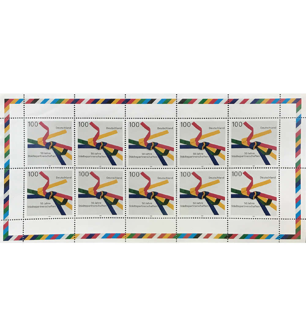 BRD Bund Nr. 1917 postfrisch ** Kleinbogen St�dtepartnerschaften 1997