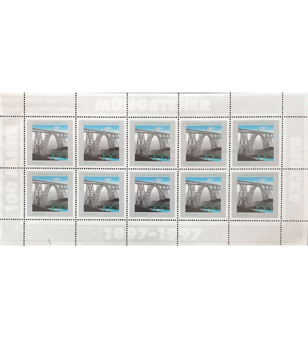 BRD Bund Nr. 1931 postfrisch ** Kleinbogen M�ngstener Br�cke 1997