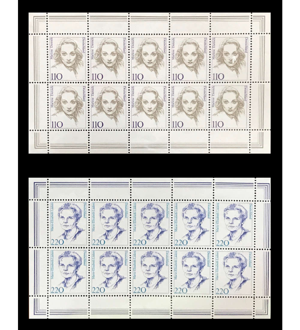 BRD Bund Nr. 1939-1940 postfrisch ** Kleinbogen-Satz 110+220 Pfg. Frauen 1997