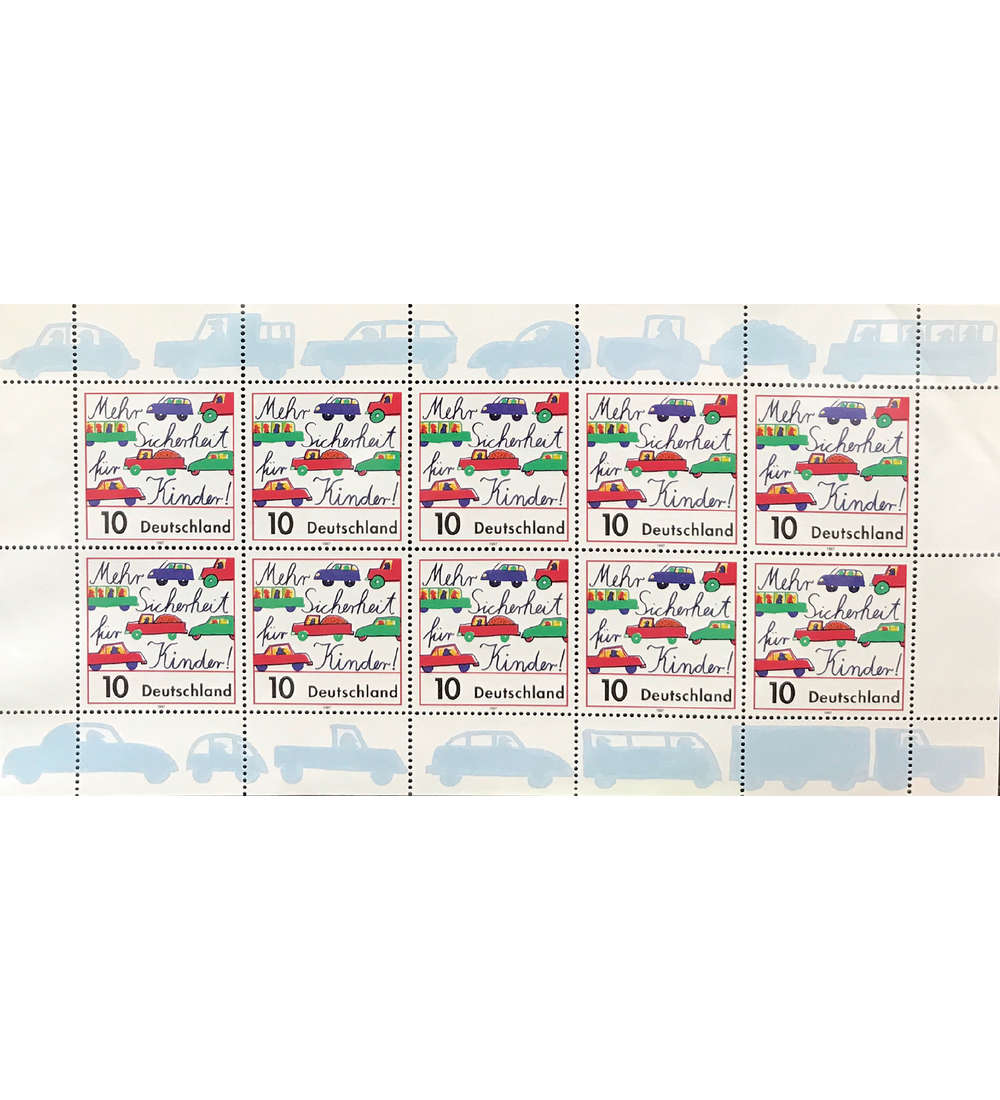 BRD Bund Nr. 1954 postfrisch ** Kleinbogen Stra�enverkehr 10 Pfg. 1997