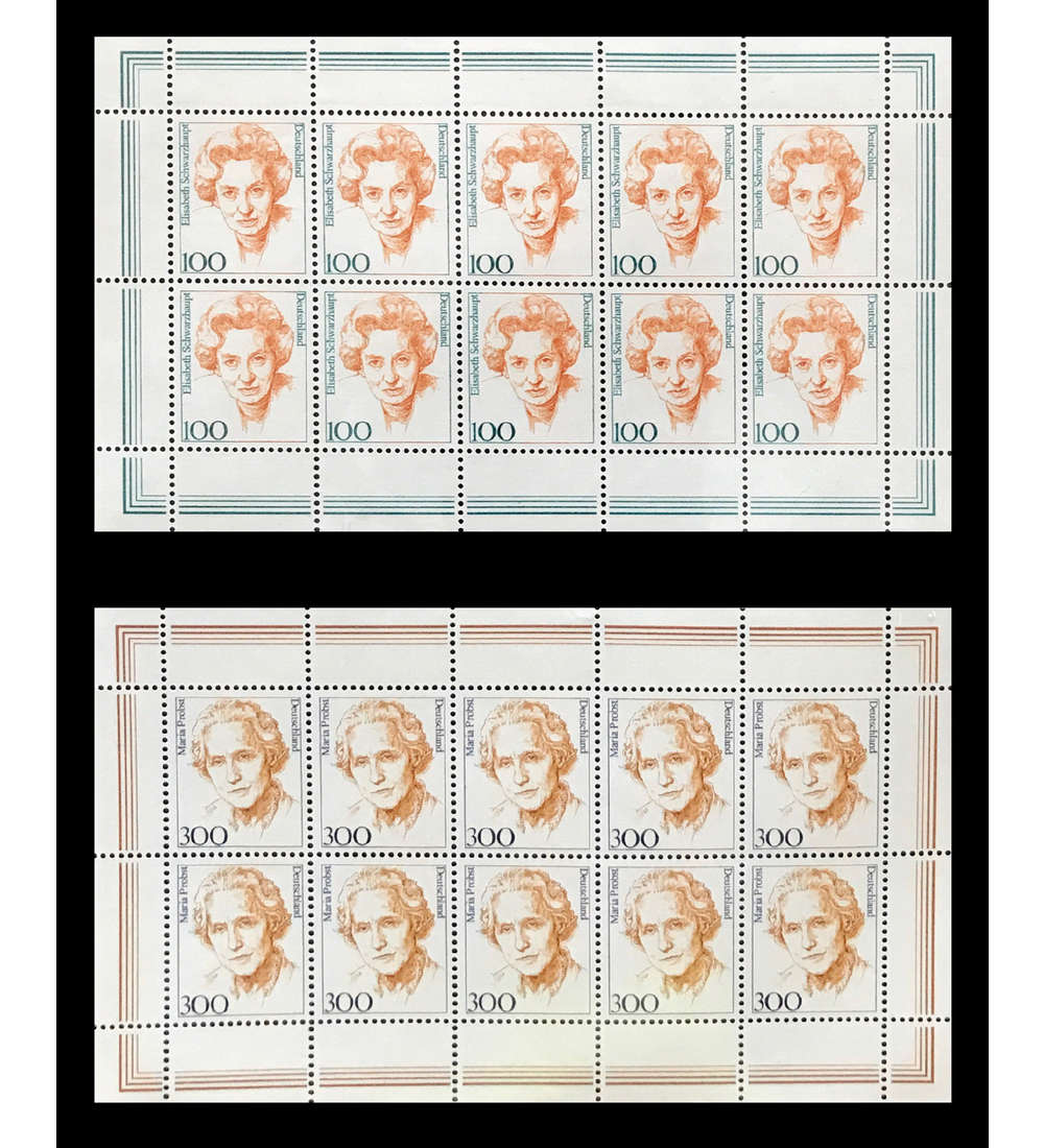 BRD Bund Nr. 1955-1956 postfrisch ** Kleinbogen-Satz 100 und 300 Pfg. Frauen 1997