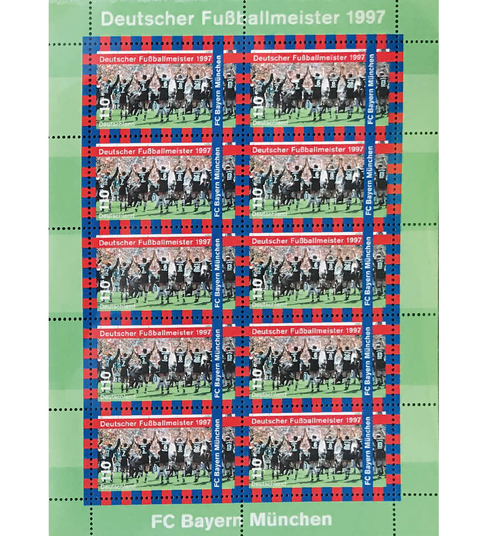 BRD Bund Nr. 1958 postfrisch ** Kleinbogen FC Bayern M�nchen 1997