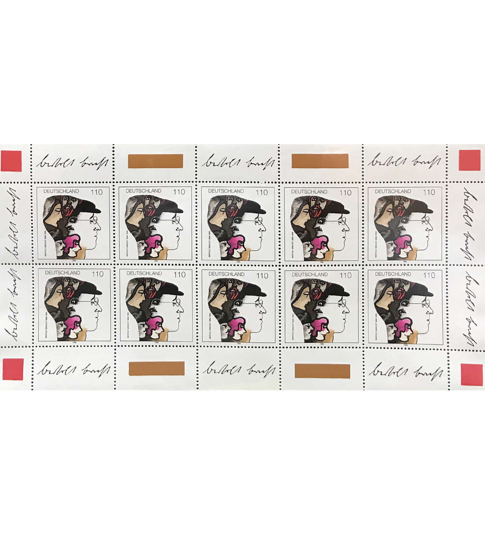 BRD Bund Nr. 1972 postfrisch ** Kleinbogen Bertolt Brecht 1998