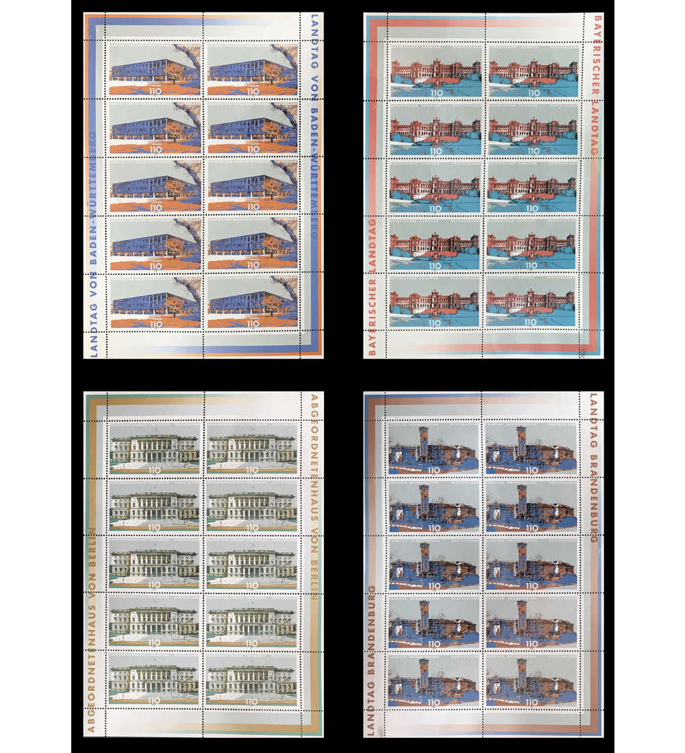 BRD Bund Nr. 1974-1977 postfrisch ** Kleinbogen-Satz L�nderparlamente I 1998