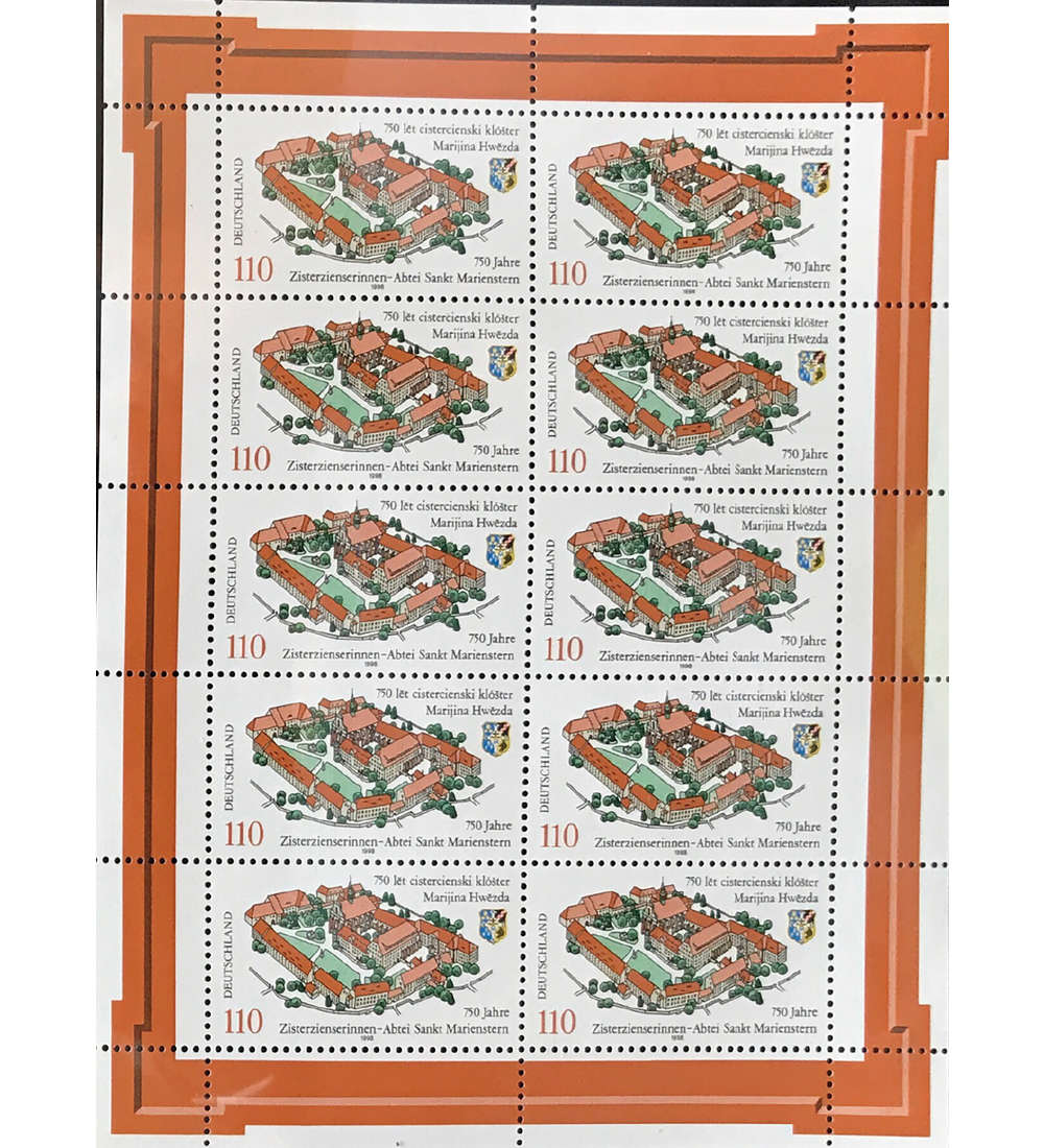 BRD Bund Nr. 1982 postfrisch ** Kleinbogen Sankt Marienstern 1998