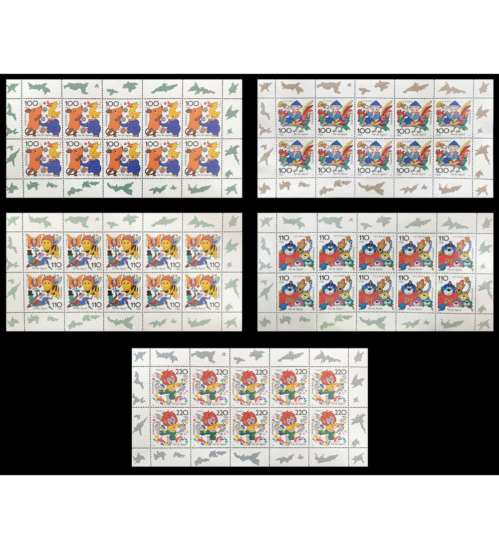 BRD Bund Nr. 1990-1994 postfrisch ** Kleinbogen-Satz Trickfilm Jugend 1998
