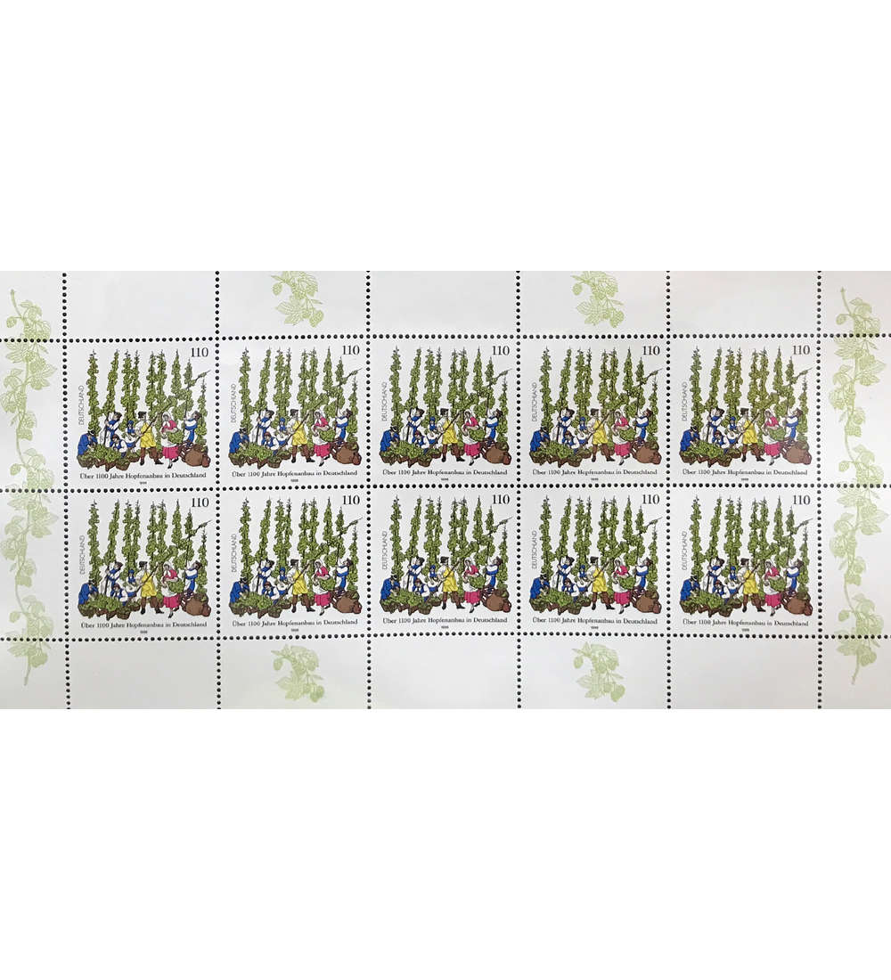 BRD Bund Nr. 1999 postfrisch ** Kleinbogen Hopfenanbau 1998