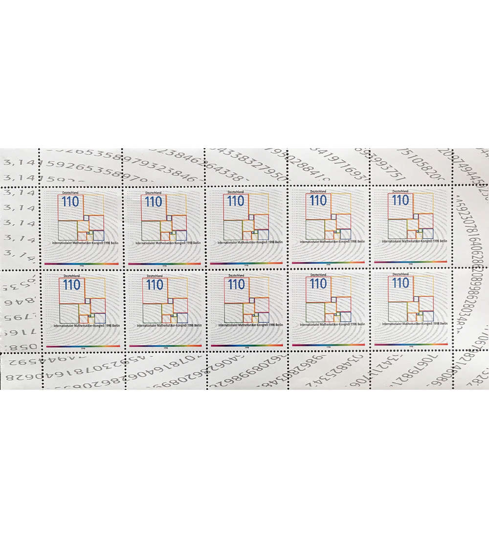 BRD Bund Nr. 2005 postfrisch ** Kleinbogen Mathematikerkongress 1998
