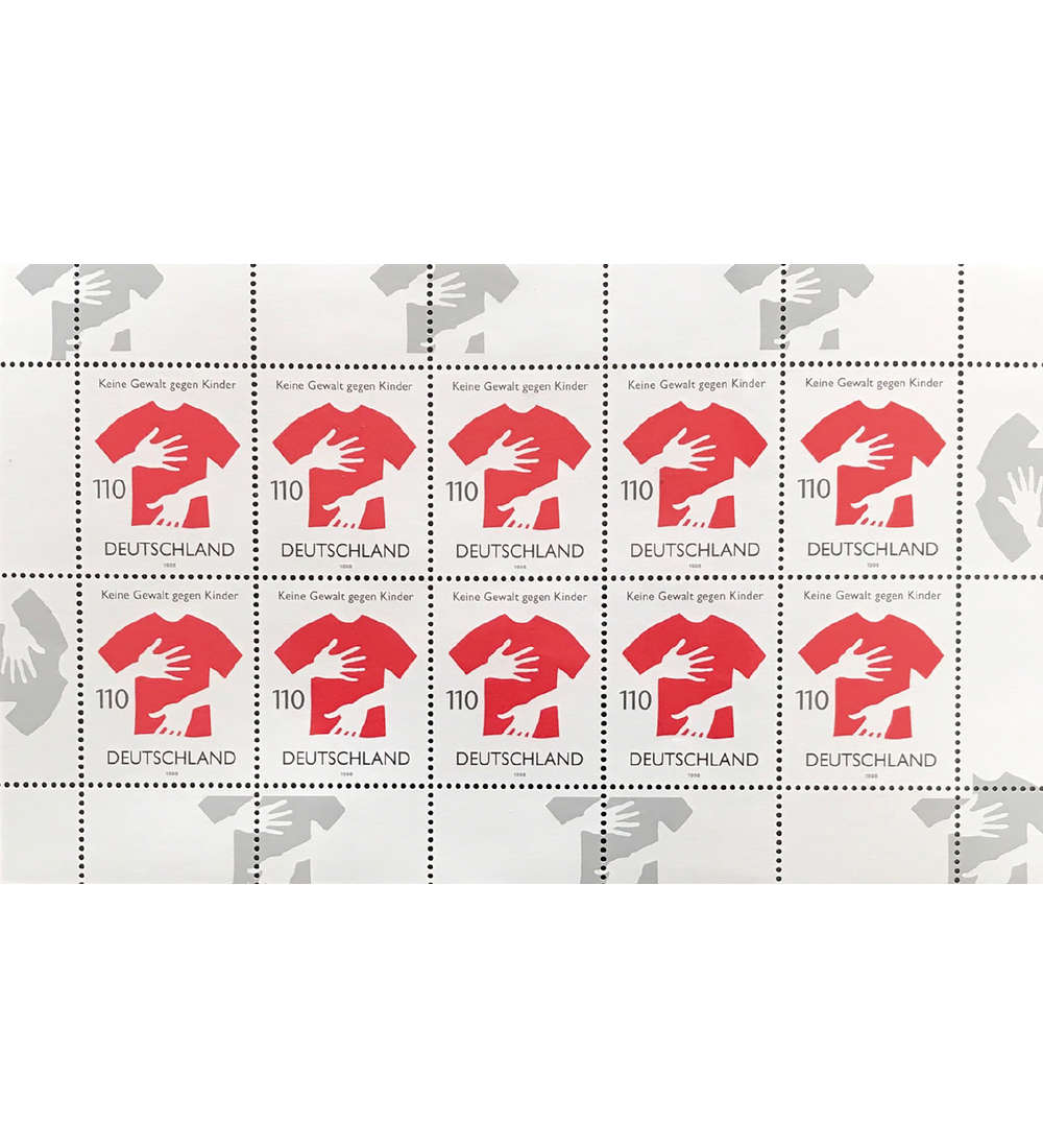 BRD Bund Nr. 2013 postfrisch ** Kleinbogen Keine Gewalt gegen Kinder 1998