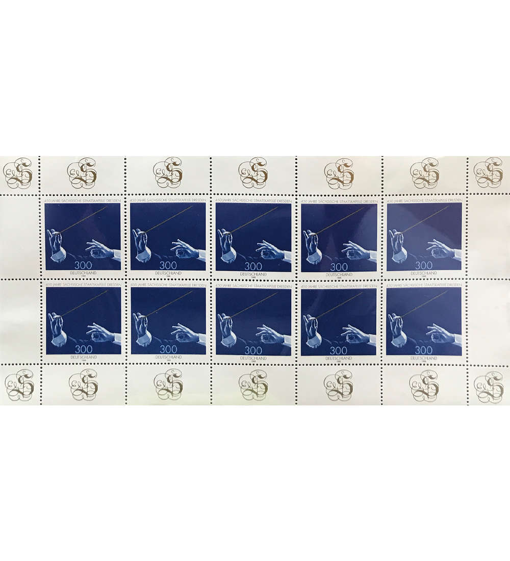 BRD Bund Nr. 2025 postfrisch ** Kleinbogen Staatskapelle Dresden 1998