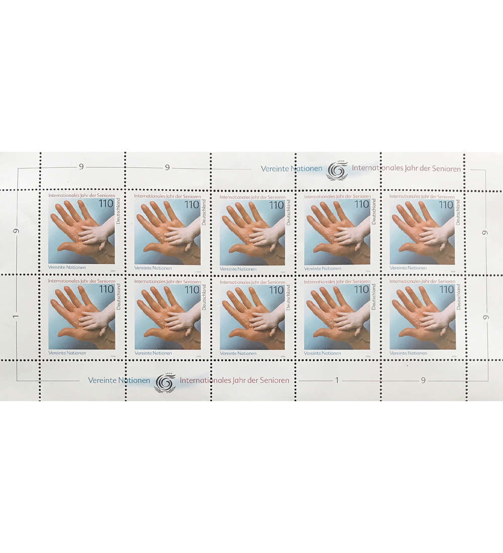 BRD Bund Nr. 2027 postfrisch ** Kleinbogen Internationales Jahr der Senioren 1999