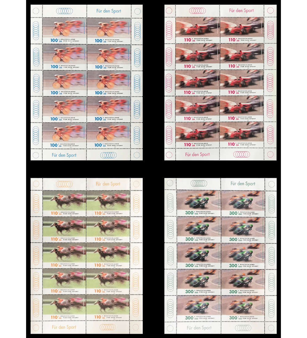 BRD Bund Nr. 2031-2034 postfrisch ** Kleinbogen-Satz Rennsport Sport 1999