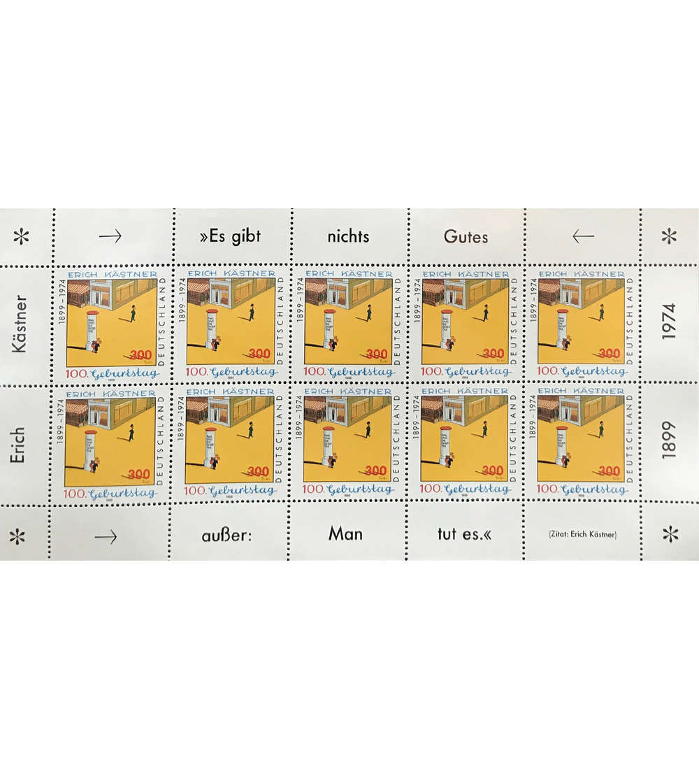 BRD Bund Nr. 2035 postfrisch ** Kleinbogen Erich K�stner 1999