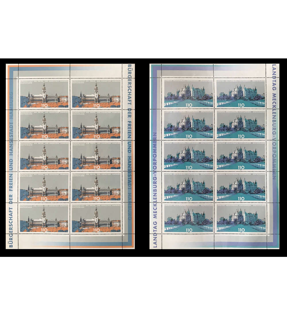 BRD Bund Nr. 2036-2037 postfrisch ** Kleinbogen-Satz Landesparlamente III 1999