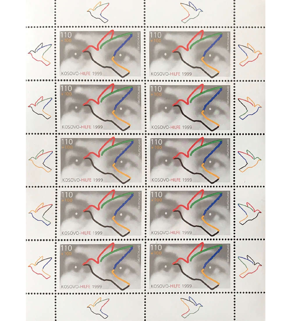 BRD Bund Nr. 2045 postfrisch ** Kleinbogen Kosovo-Hilfe 1999