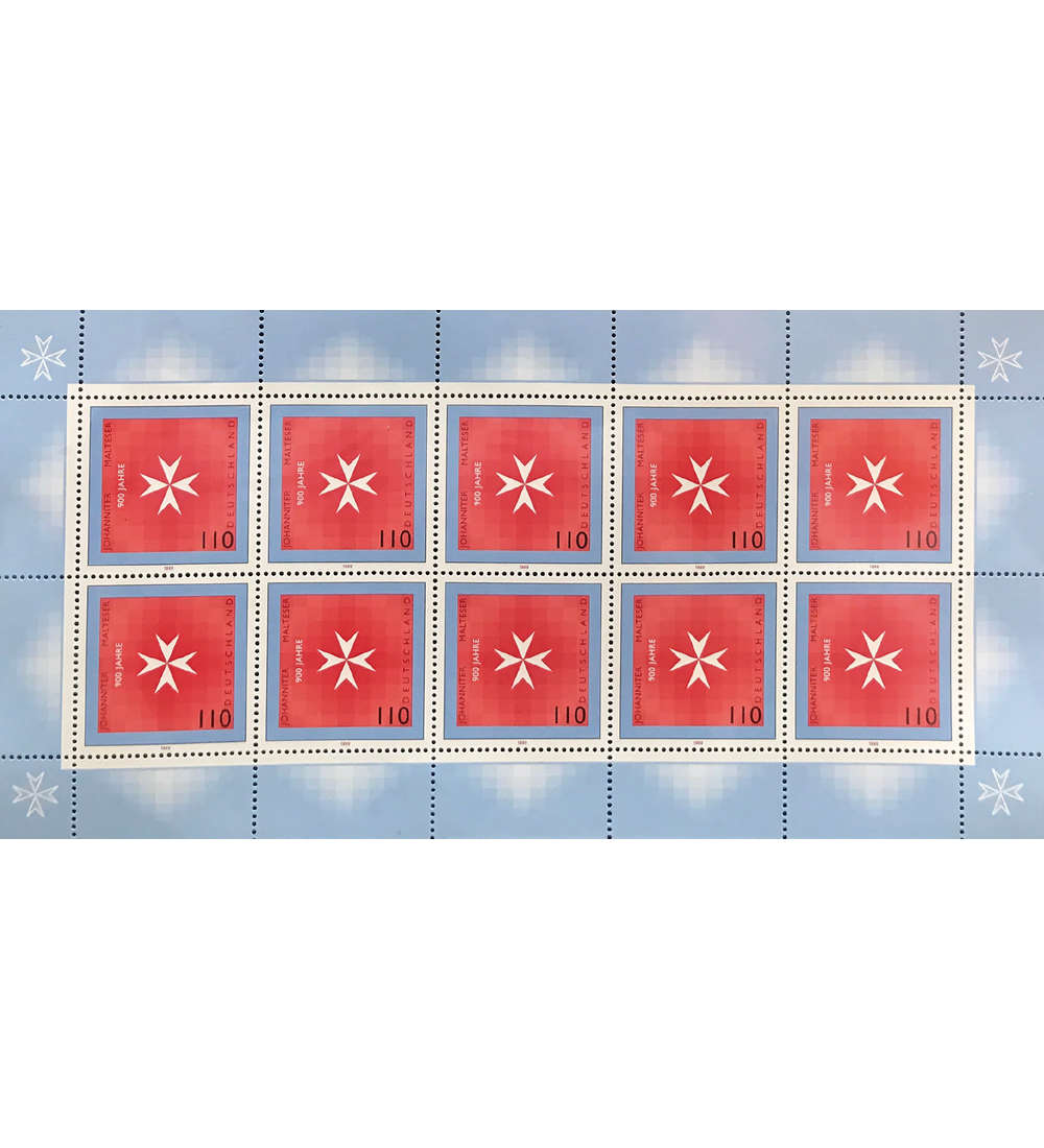 BRD Bund Nr. 2047 postfrisch ** Kleinbogen Johanniter-/Malteserorden 1999