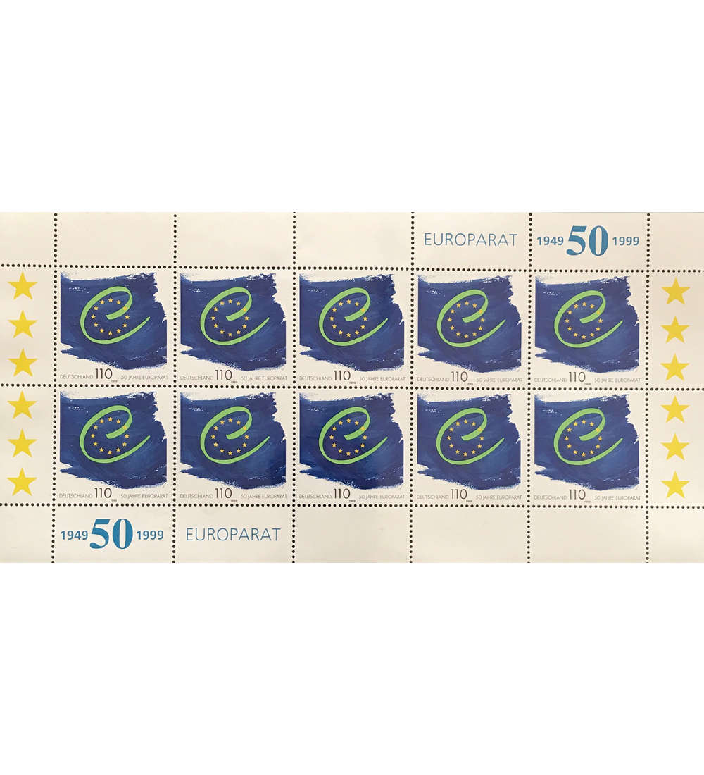 BRD Nr. 2049 postfrisch ** Kleinbogen 50 Jahre Europarat 1999